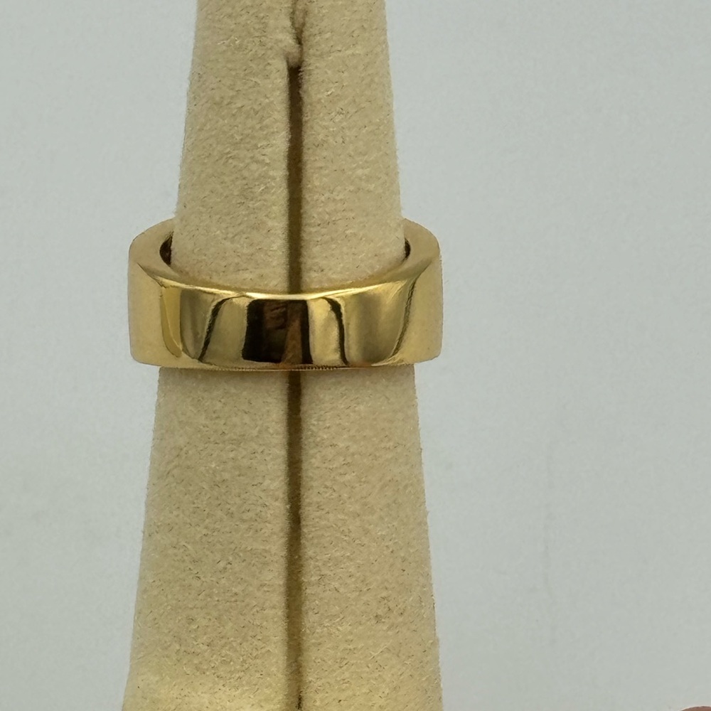 Gold Plated Cubic Zirconia Cocktail Ring White Stone Size 6 Jewelry - Picture 8 of 9